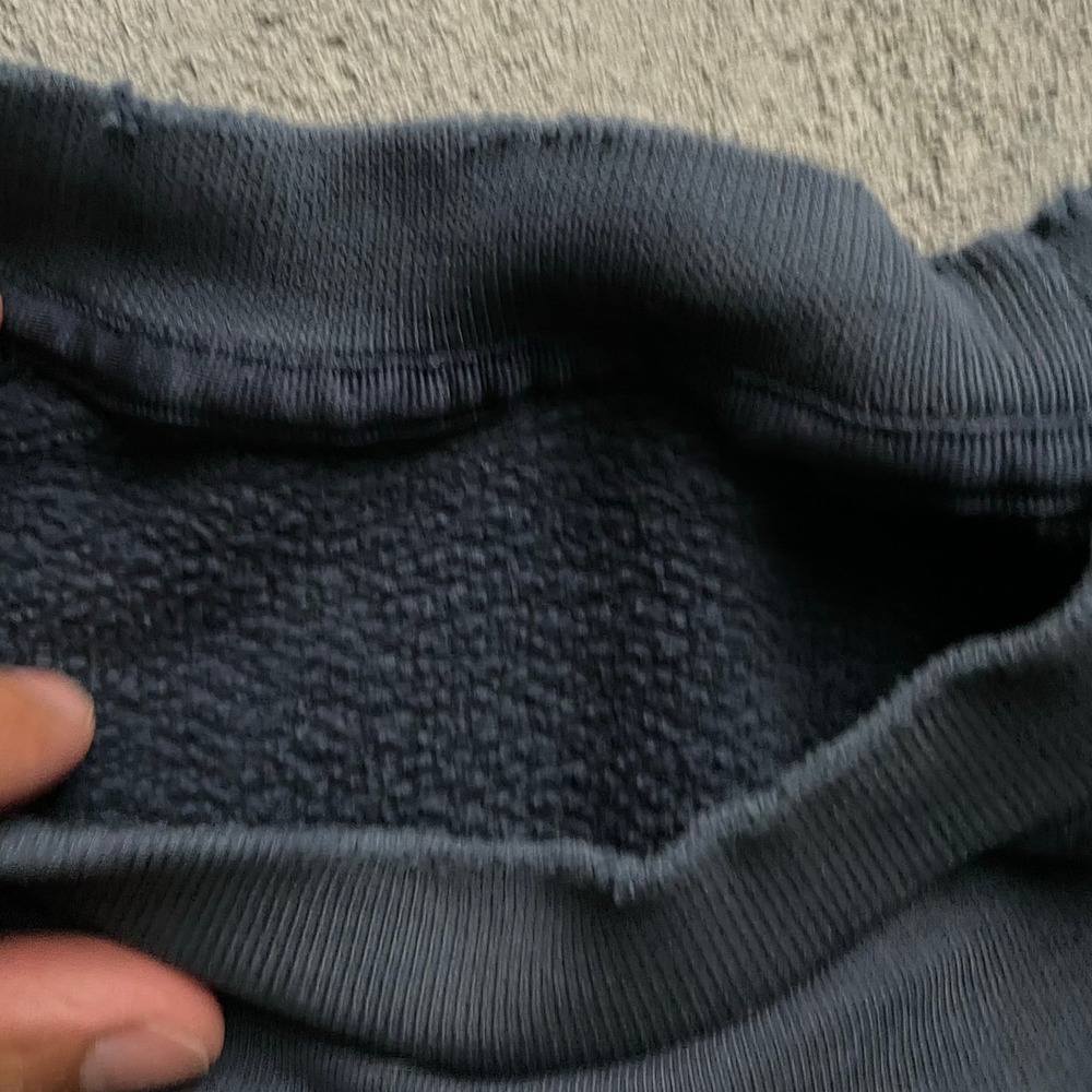 Vintage Nike Swoosh Sweatshirt Mens Large Navy Blue 90s - Picture 3 of 8